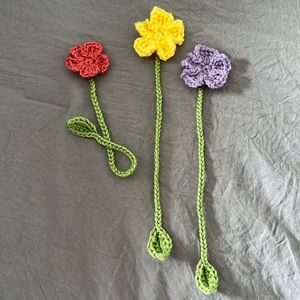 Handmade Crochet Daisy Chain Bookmarks